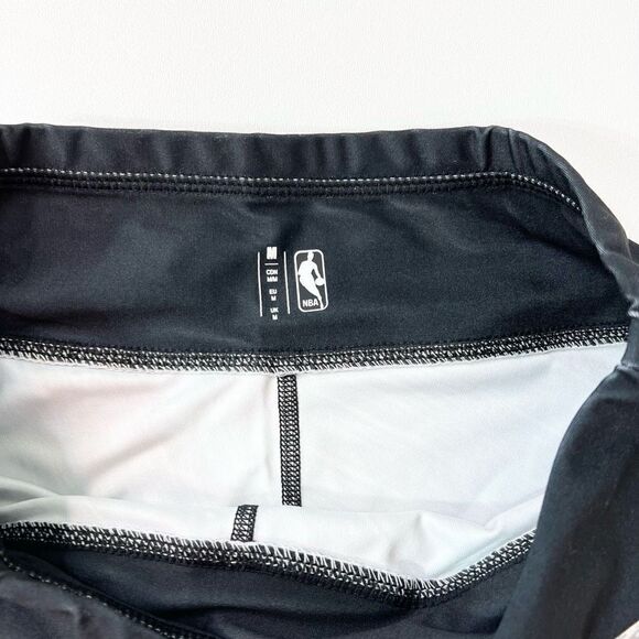 NFL Team Apparel Leggings Womens Medium Pants San Antonio Spurs Black Logo NEW - Picture 6 of 8